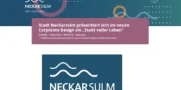Neues Corporate Design und sowie Überarbeitung des Webkonzeptes und Redesign der Website von infodesignerin Daniela Vey für die Stadt Neckarsulm